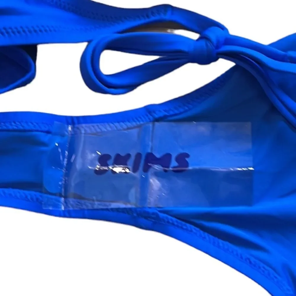 NWT SKIMS Rare Swim Bikini Dip Tie Bottom In Cobalt Blue High Waist Swimwear